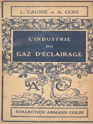 cover image of L'industrie du gaz d'éclairage